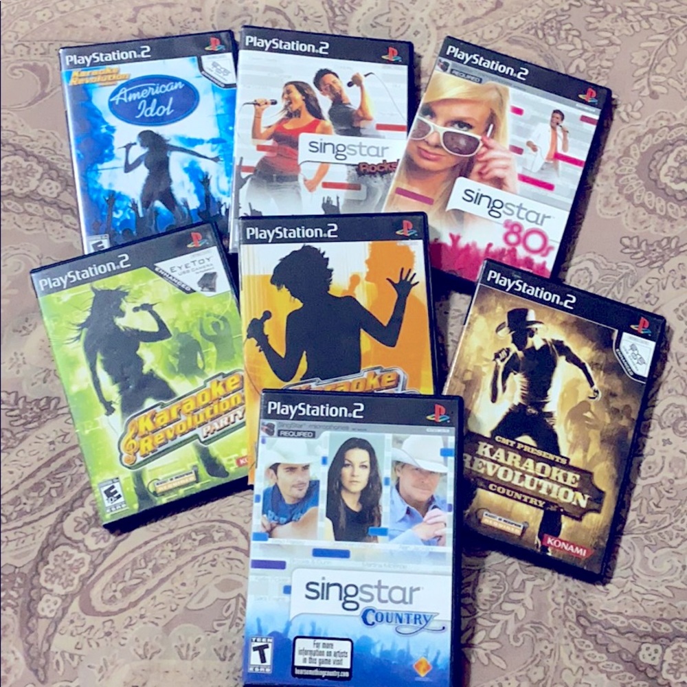 Lot of 7 PlayStation 2 Karaoke Games